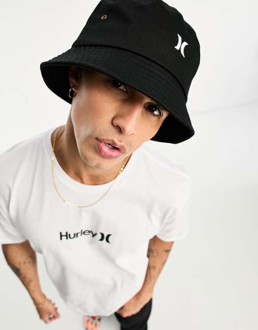 Hurley small logo bucket hat in black