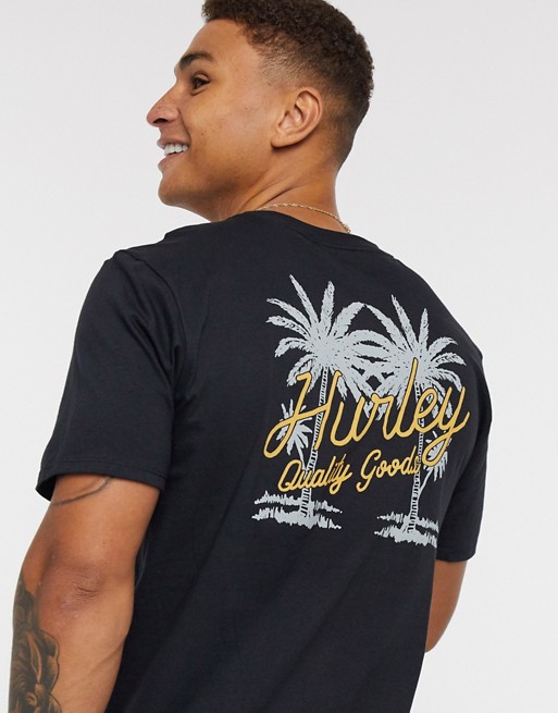 Hurley Twin Palms t-shirt in black