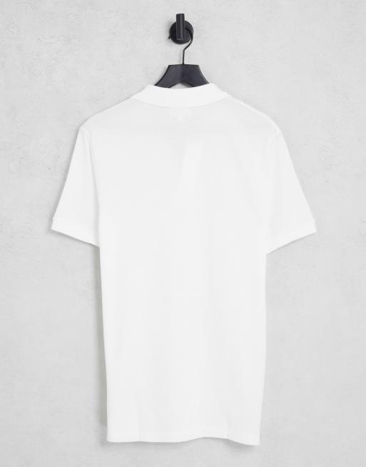 Hvid pique polo i smal pasform fra Lacoste, 3 af 4