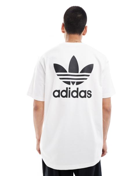 Hvid t-shirt med trekløver fra adidas Originals - view 1