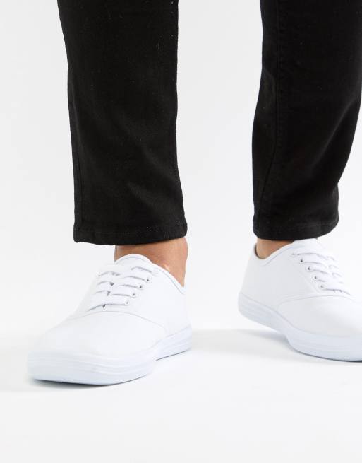 Hvide oxfords kanvas lærredssko fra ASOS DESIGN