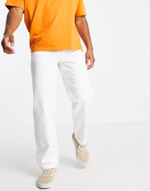 Hvide posede bukser fra ASOS DESIGN