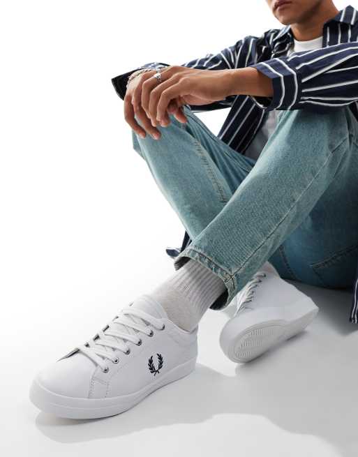 Hvide sneakers i læder fra Fred Perry B7, 5 af 5