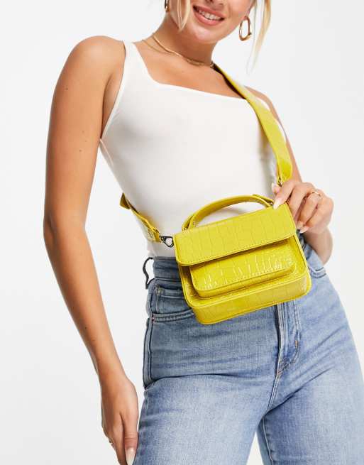 Hvisk Vegan Renei cross body bag with front pocket and top handle ...