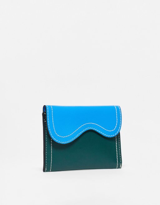 Hvisk Wave faux leather soft wallet in bright colour block