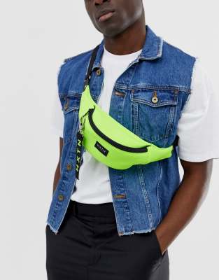 neon yellow bum bag