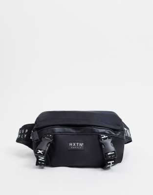 black crossbody fanny pack