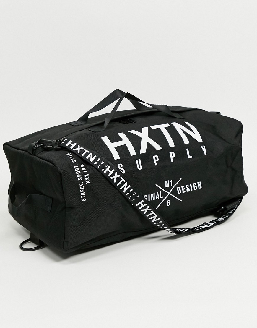 HXTN Supply Prime hybrid bag in black with logo print