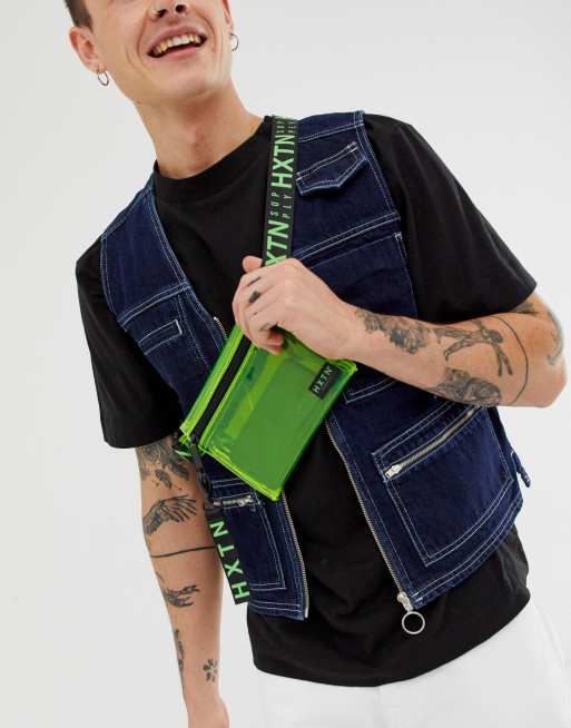 Neon green transparent discount bag