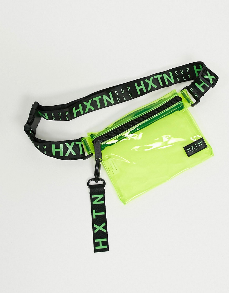 HXTN Supply Prime transparent crossbody bag in neon green
