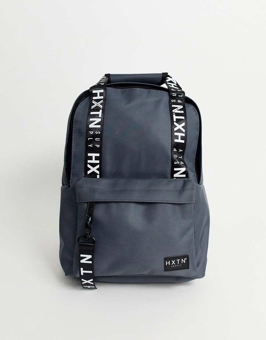 HXTN Supply taped logo backpack in grey