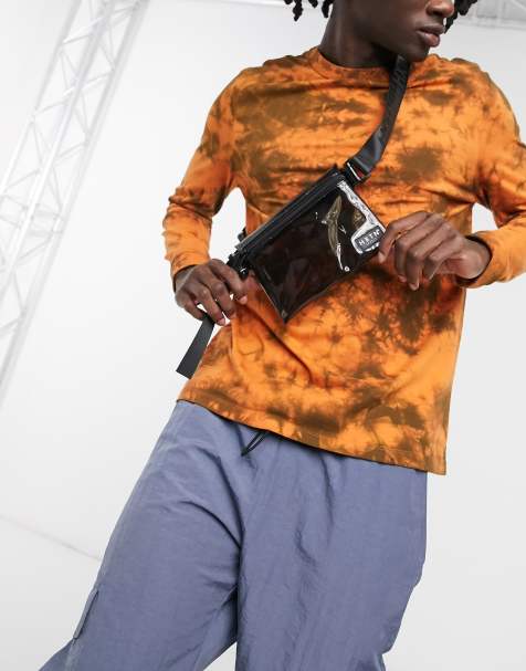 HXTN Supply transparent cross body bum bag in black