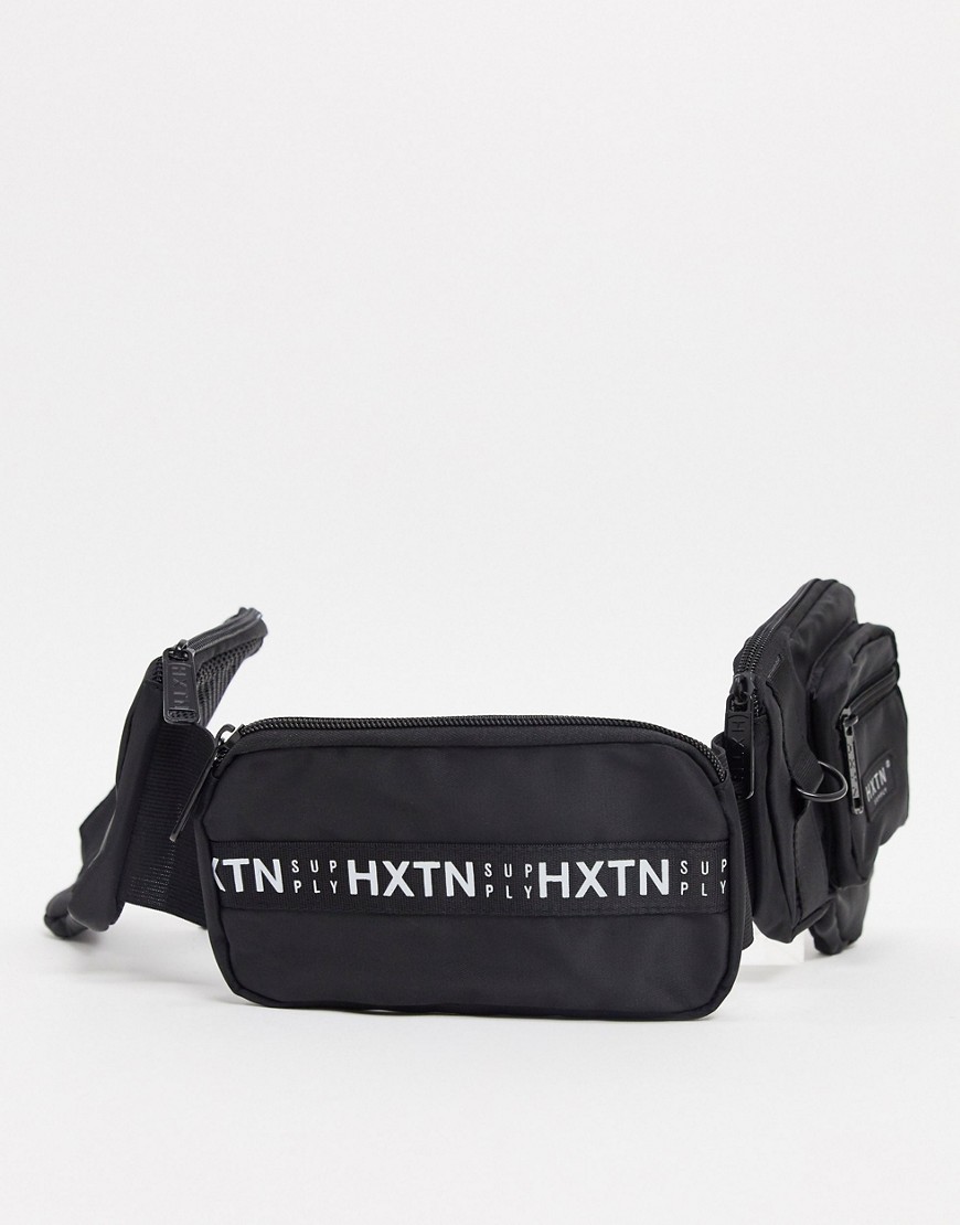 HXTN Supply utility belt in black with logo taping