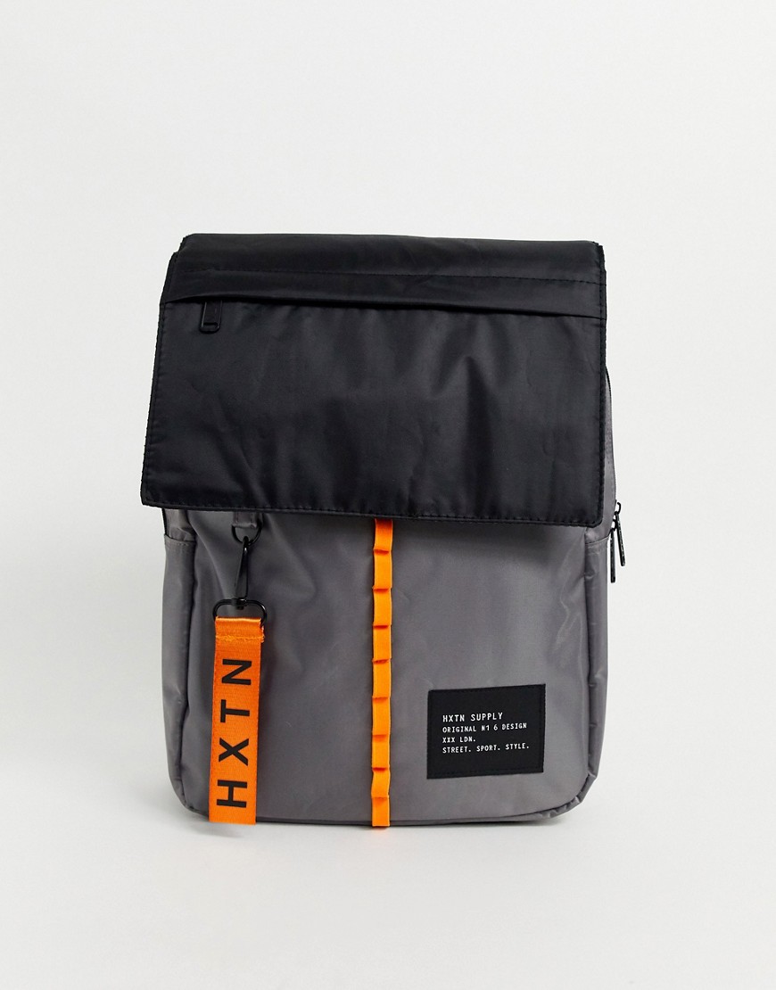 HXTN Supply utility indicator backpack in colour block-Grey