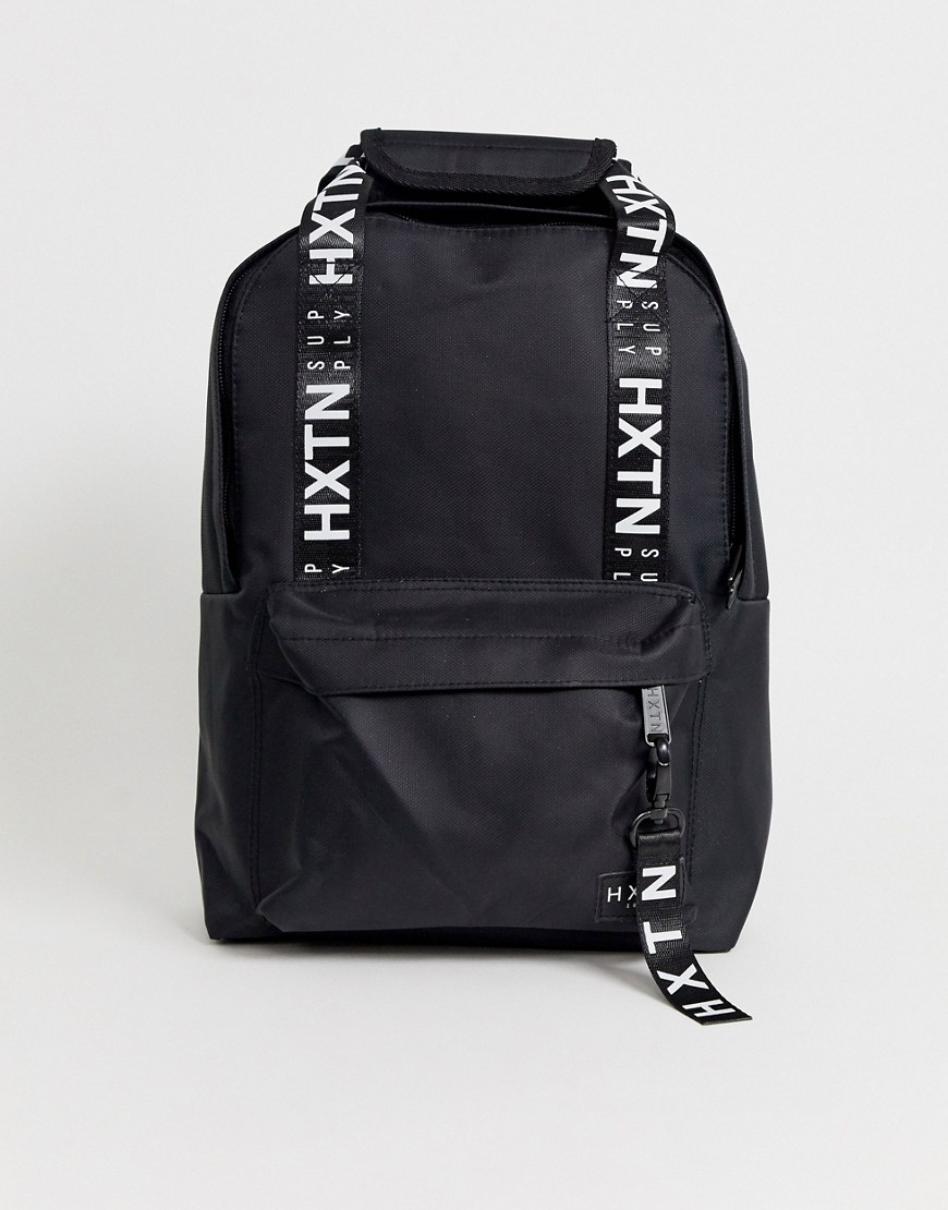 HXTN Supply - Zaino nero con logo e fettuccia