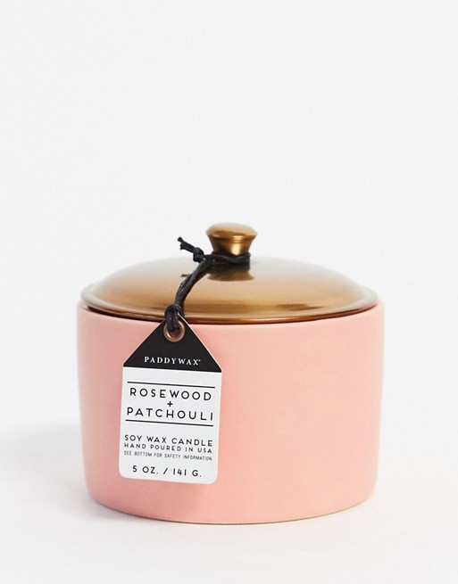 HYGGE Rosewood & Patchouli Pink Ceramic Candle 141g
