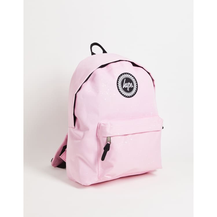 Hype backpack with white speckle in baby pink