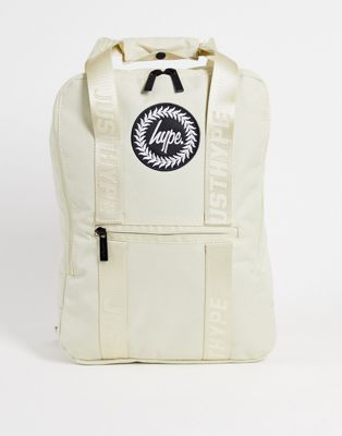 Hype boxy backpack in ecru