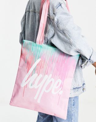 Hype drips tote bag in pastel pink