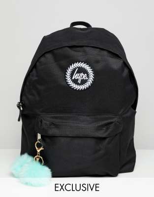 teal and black backpack