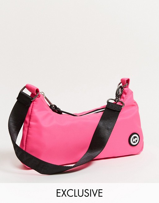 Hype Exclusive shoulder bag in neon pink