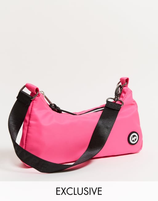 Neon pink shoulder online bag