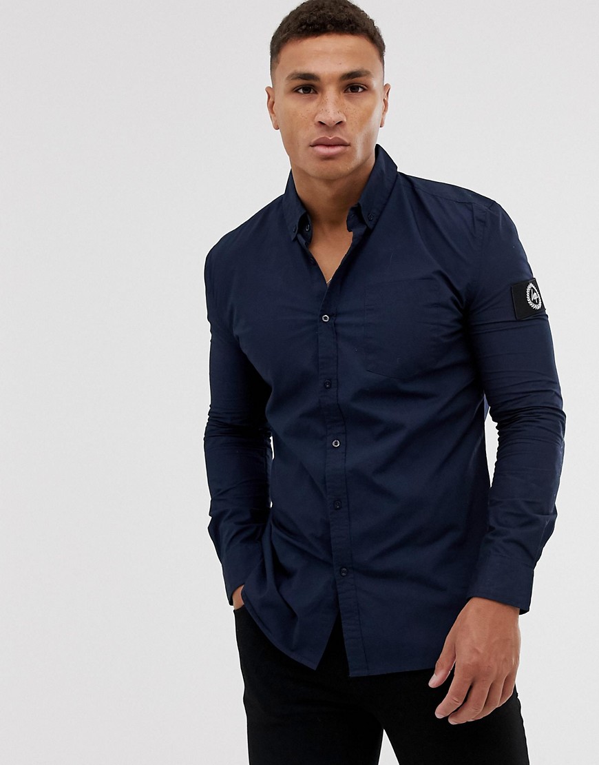 Hype – Insignia – Långärmad skjorta-Marinblå