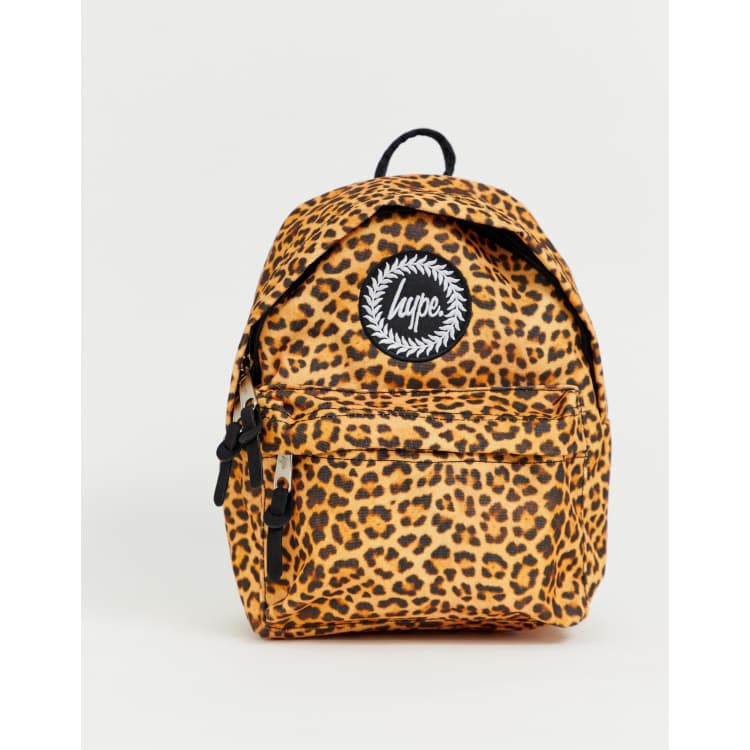 Hype leopard store print backpack