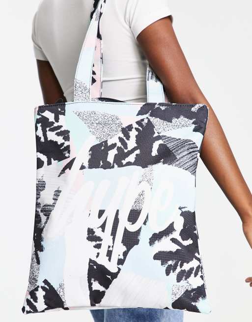Hype pastel abstract tote bag in multi ASOS