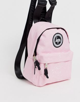 Hype – Rosa, fläckmönstrad ryggsäck i minimodell
