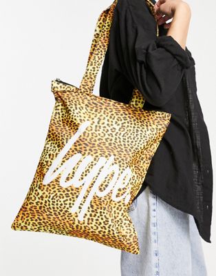 Hype tote bag in leopard print