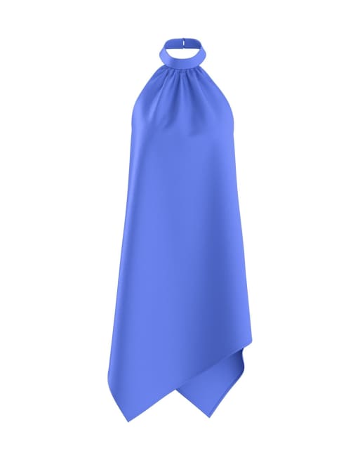 HYPEDROP - Blå kjole med halterneck, 4 af 5