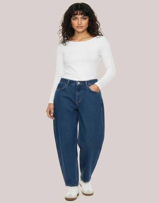 HYPEDROP - Broek met ballonpijpen in titan blauw, 5 van 7