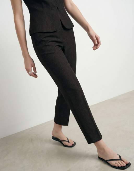HYPEDROP cropped broek in zwart gemêleerd, 2 van 5