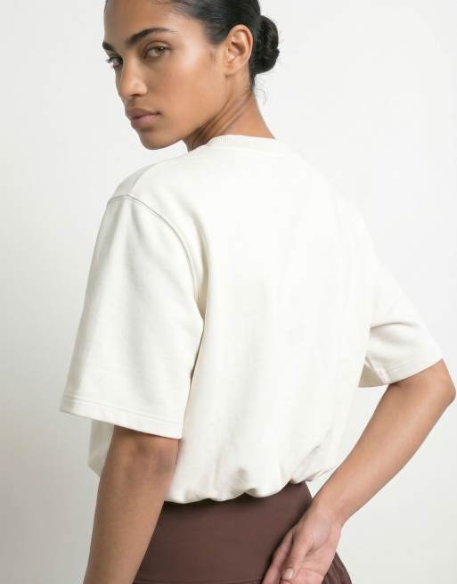 HYPEDROP – Cropped-T-Shirt in der Farbe Cloud Dancer, 3 von 5