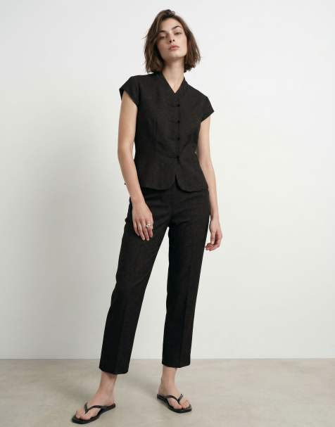 HYPEDROP Cropped trousers in black melange1 - view 1