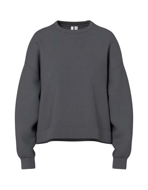 HYPEDROP - Felpa a maniche lunghe color cancello di ferro, 5 di 6