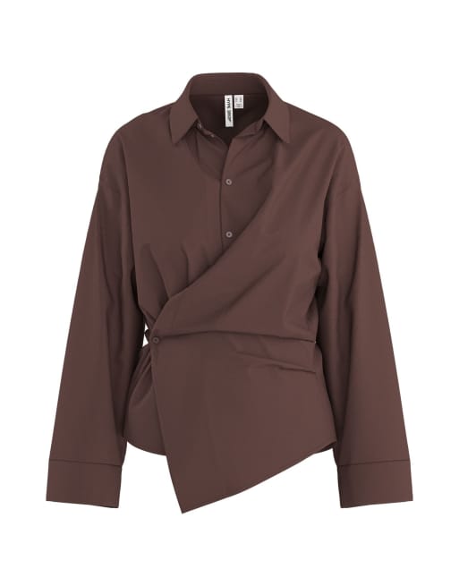 HYPEDROP – Hemdbluse in Deep Mahogany 1, 4 von 5