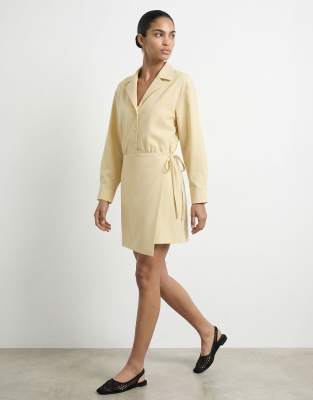Hemdkleid in French Vanilla-Gelb Gelb S