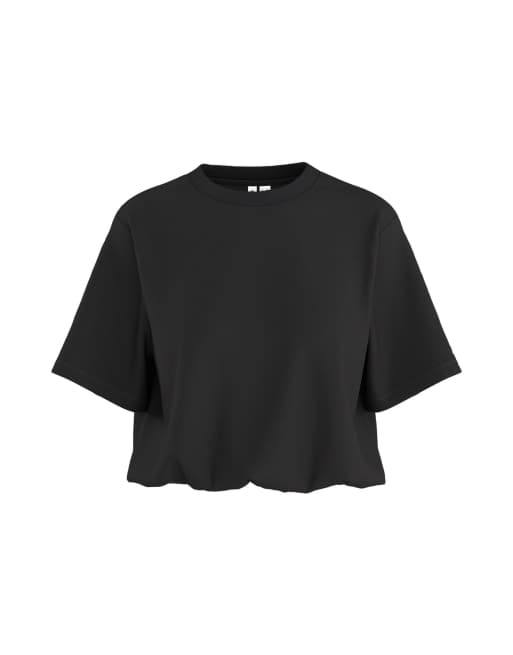 HYPEDROP kort T-shirt i sort, 4 af 5