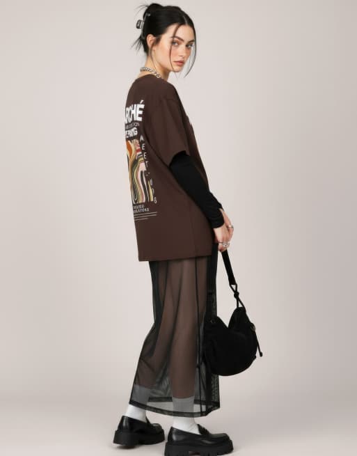 HYPEDROP – Kurzärmliges T-Shirt in Kaffeebohnenbraun, 4 von 6