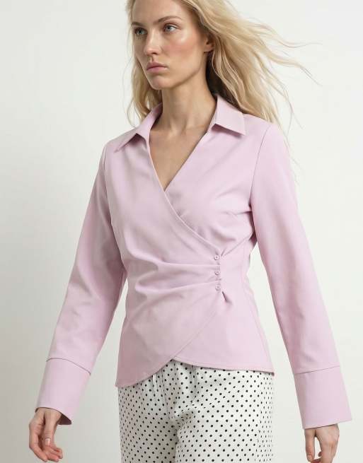 HYPEDROP – Langärmlige Hemdbluse in Sweet Taffy, 2 von 5