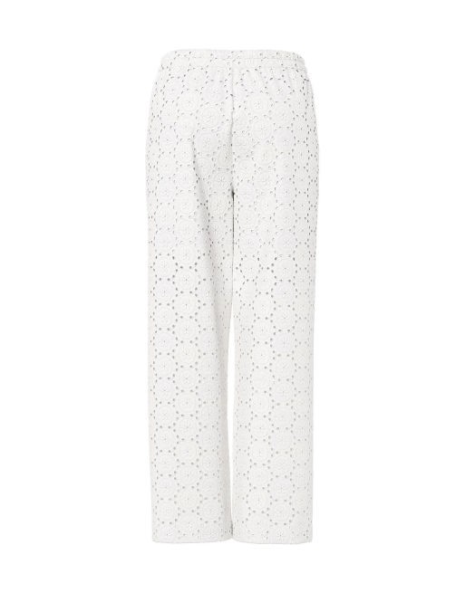 HYPEDROP - Losvallende broek in cloud dancer wit, 5 van 5