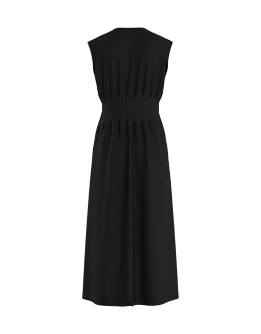 HYPEDROP Oria ärmelloses Kleid mit Rundhalsausschnitt in Schwarz, 7 von 7