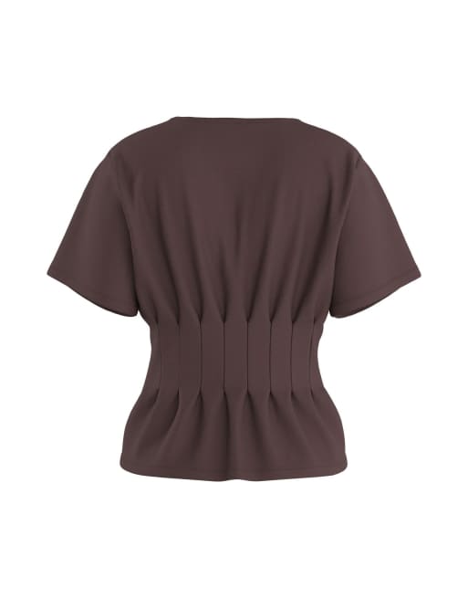HYPEDROP Oria camiseta de manga corta con cuello barco en java, 6 de 6