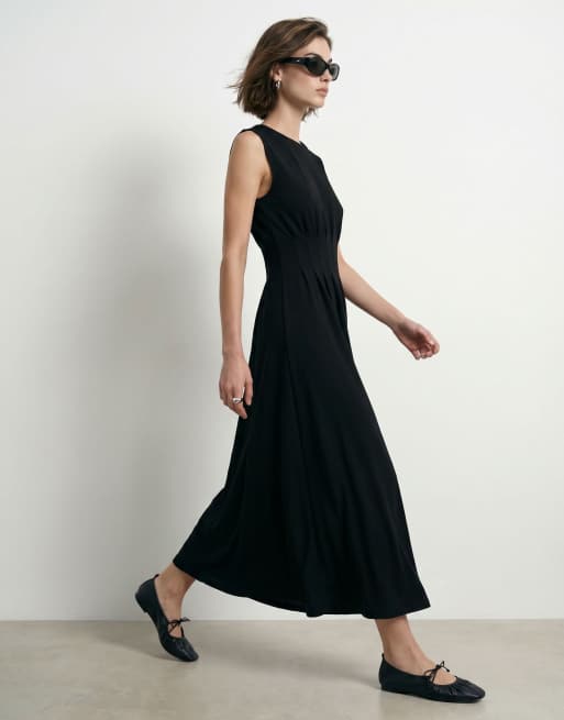 HYPEDROP Oria crew neck sleeveless dress in black, 4 of 7