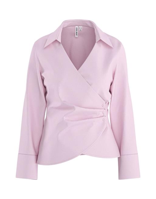 HYPEDROP - Overhemd met lange mouwen in toffee roze, 4 van 5