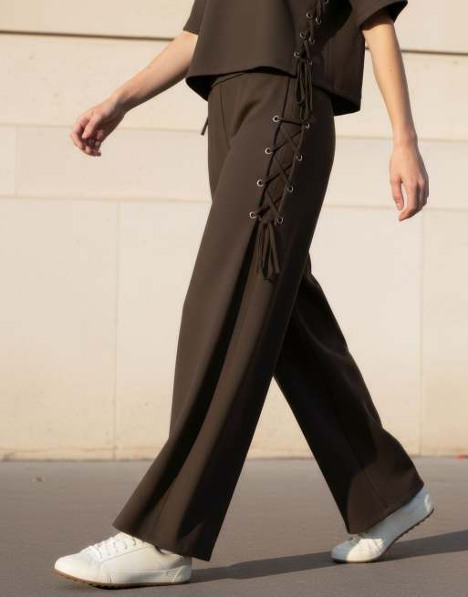HYPEDROP - Pantaloni della tuta a vita alta nero ardesia, 4 di 7