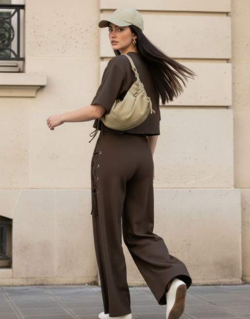 HYPEDROP - Pantaloni della tuta a vita alta nero ardesia, 5 di 7