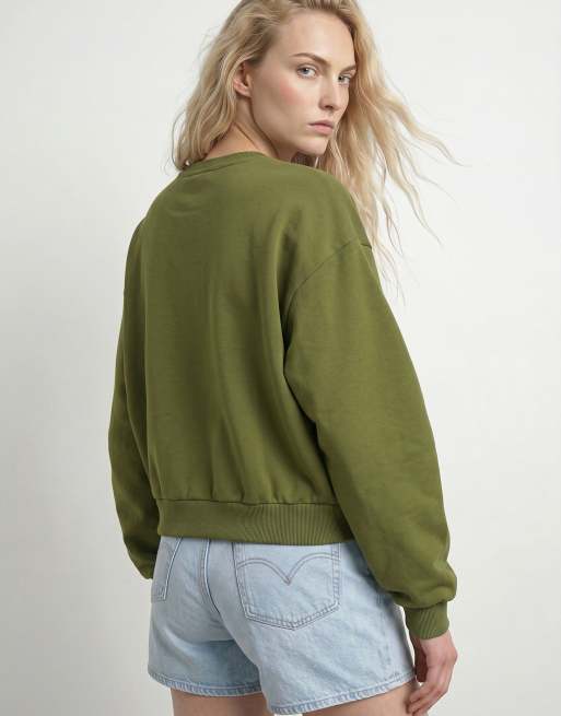 HYPEDROP - Pestogrøn sweatshirt, 4 af 6
